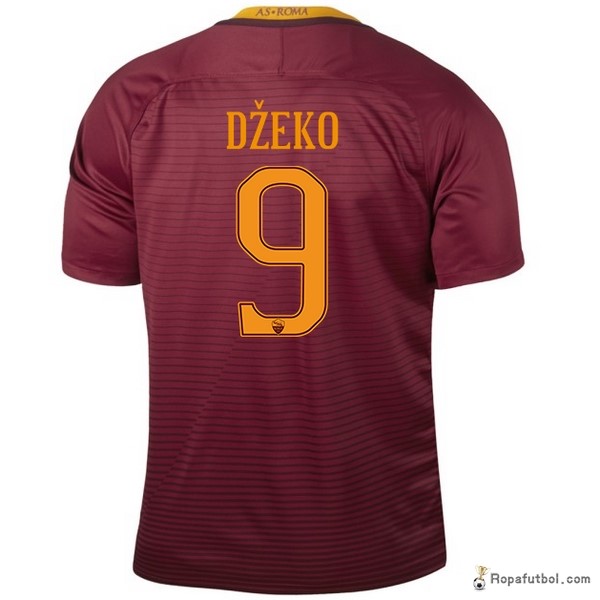 Camiseta As Roma Replica Primera Ropa Dzeko 2016/17 Rojo